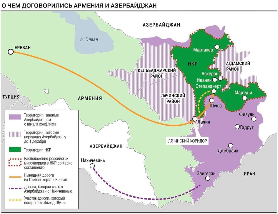 Нагорный Карабах поделили на троих - Коммерсантъ - Aniarc